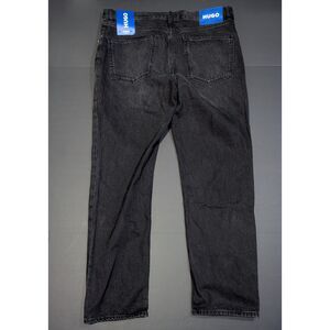NWT HUGO Hugo Boss Jonah Straight Fit Jeans Black Mens Size 36 x 32 Denim NEW